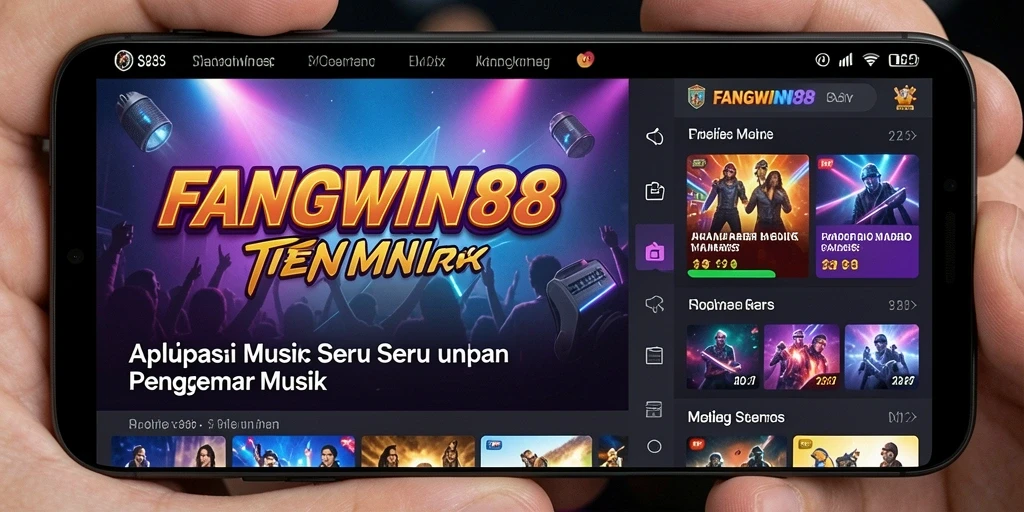 Tampilan gameplay seru FANGWIN88 dengan tantangan musik.